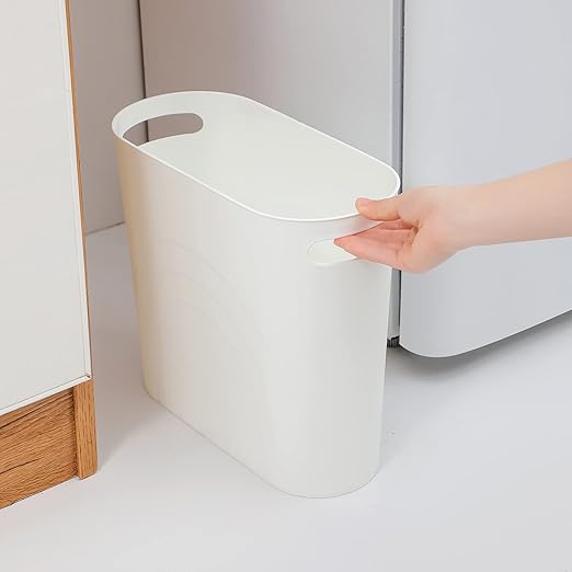 rejomiik Small Trash Can, 3.5 Gallon Slim Garbage Can Plastic Waste Basket - Image 2