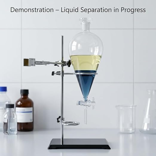 QWORK 1000ml Heavy Wall Conical Separating Funnel - Image 3