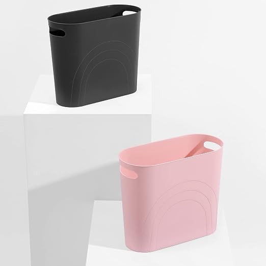 rejomiik Small Trash Can, 3.5 Gallon Slim Garbage Can Plastic Waste Basket - Image 6