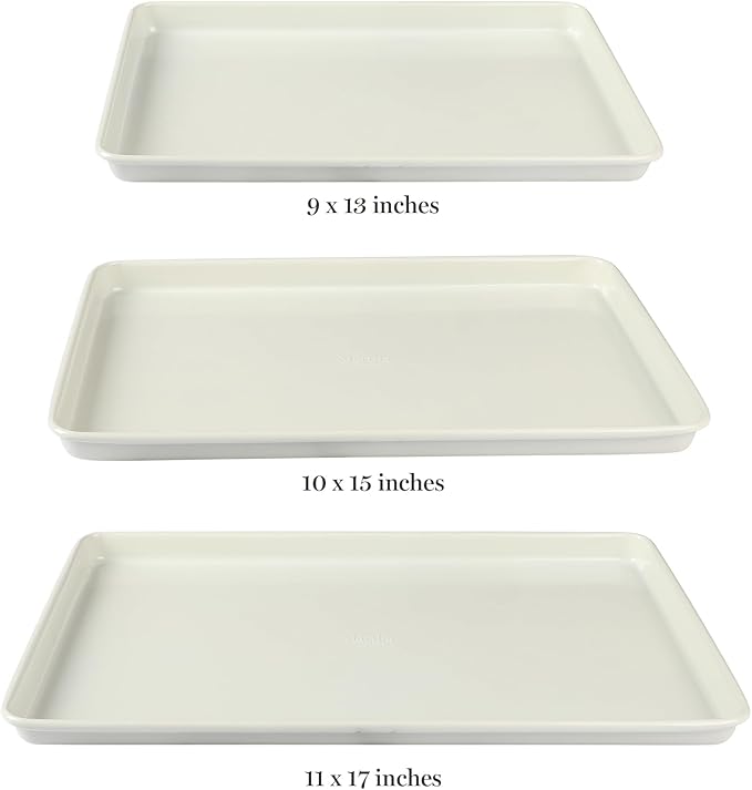 Martha Stewart Gallen 3-Piece Cookie Sheet Set – 13", Ceramic Nonstick - Image 3