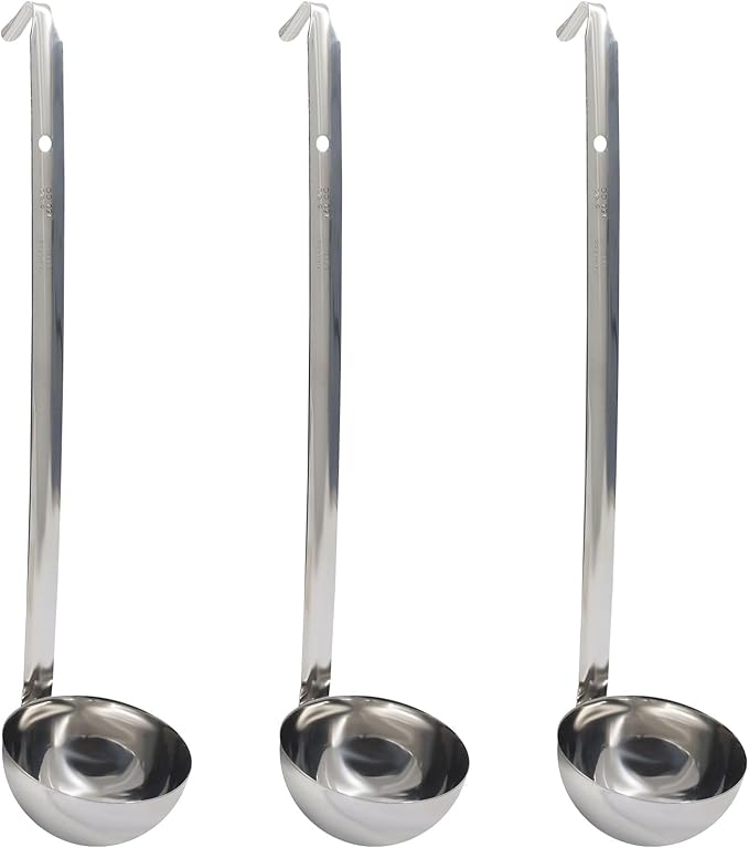 5 Oz Stainless Steel Ladle, 11.8" Long Handle Length by Auvotuis