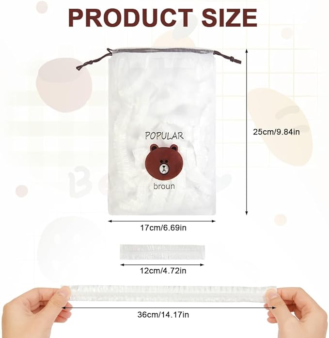 200 Pcs Fresh Keeping Bags, Reusable Elastic Food Storage Covers, Stretch - Image 2
