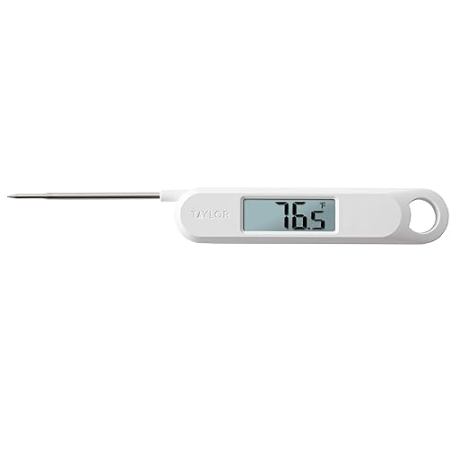 Taylor Folding Stem Display Food Instant Read Digital Thermometer, 0.7 Inch LCD by Taylor