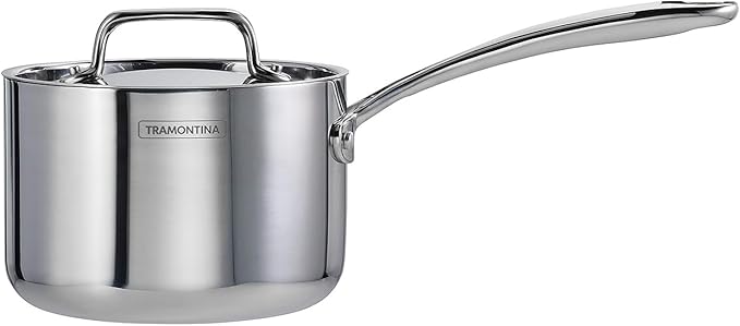 Tramontina Utsava Tri-Ply Clad Stainless Steel 2.2-Quart Sauce Pan - Image 6