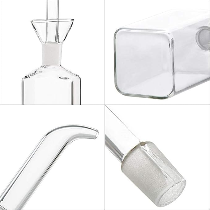 LandHope Oil Bottle Glass Olive Oil Dispenser Bottle Glass Cooking Oil Vinegar - Image 3