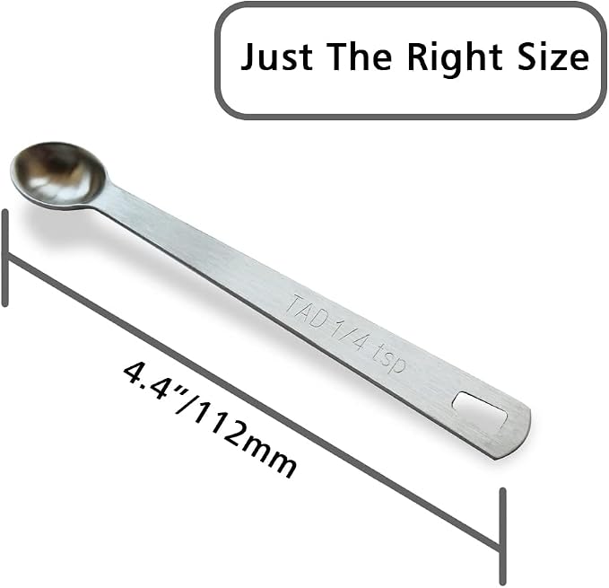 5PCS 1/4 Teaspoon Single Tiny Measuring Spoon, Small Individual Stainless Steel - Image 2