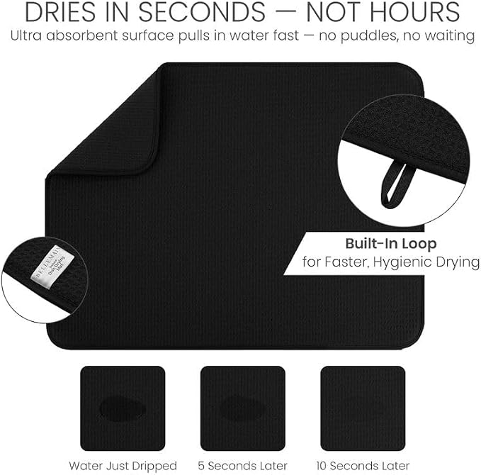 Bellemain XL Dish Mat Microfiber Dish Drying Mat, Super absorbent - Image 4