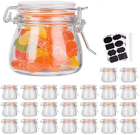 Small Glass Jars With Airtight Lids, Glass Spice Jars 5 oz, Maosn Jars With - Image 2