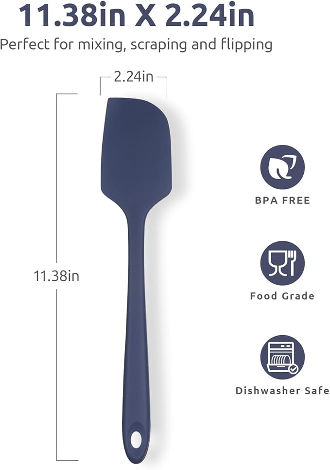 Heat Resistant Silicone Large Spatula: U-Taste 600ºF High Heat Flexible 11.38in - Image 2