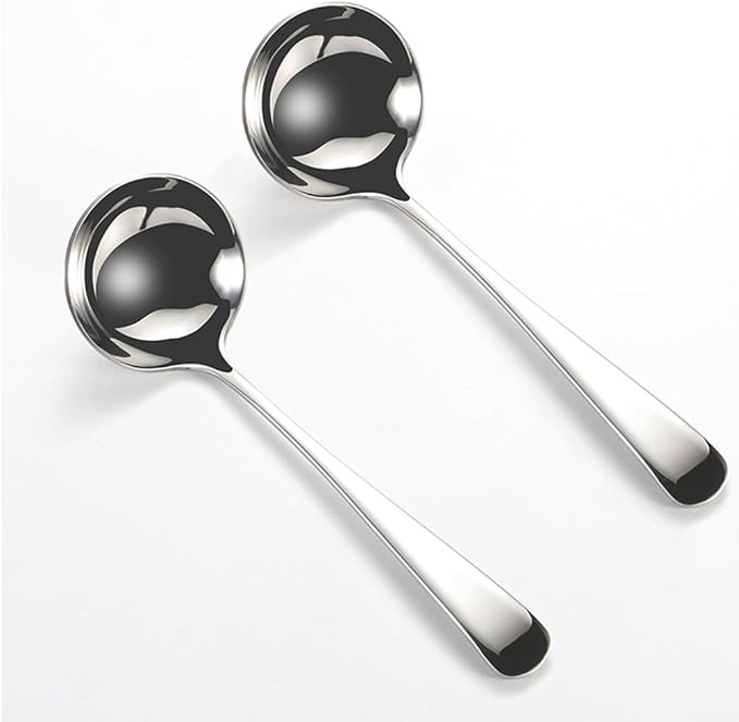 Small Ladle, 304 Stainless Steel Small Gravy Soup Serving Ladle by ZDFQly