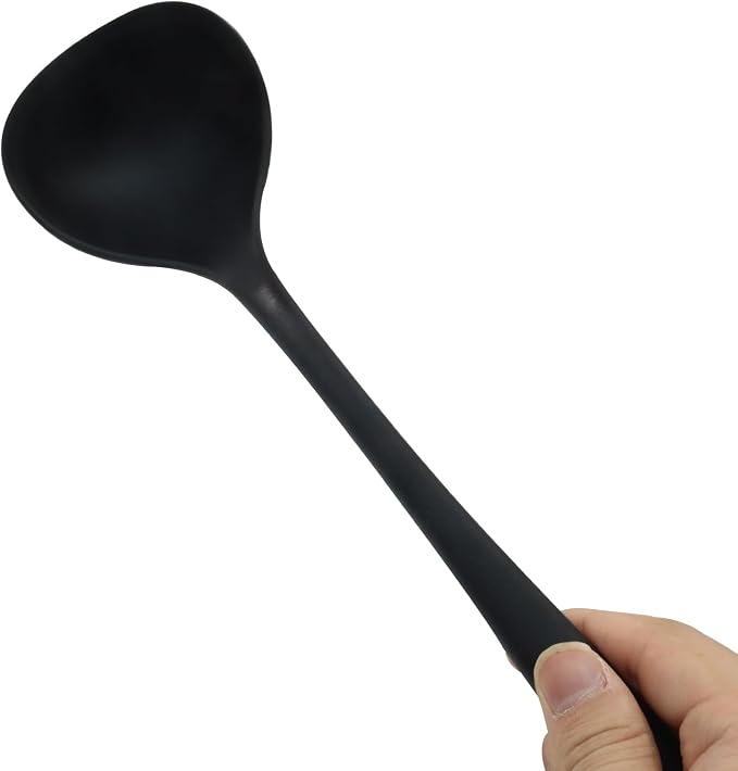 Jiozermi Silicone Soup Ladle, 12-Inch Long Handle Ladle Spoon, Heat Resistant - Image 5