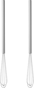 2 Pcs Mini Whisk, Stainless Steel Skinny Egg Beater Whisk by Tafond