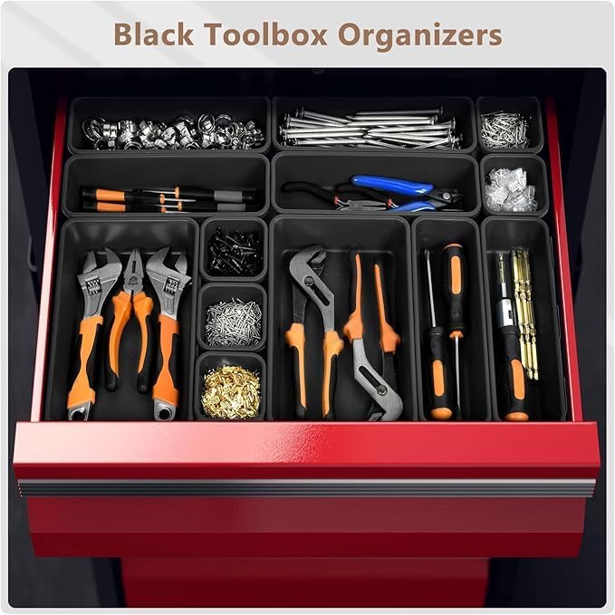 A-LuGei【XX-Large Size【5 Pcs】 Tool Box Organizer Tray Divider【Single Size】 Black - Image 3