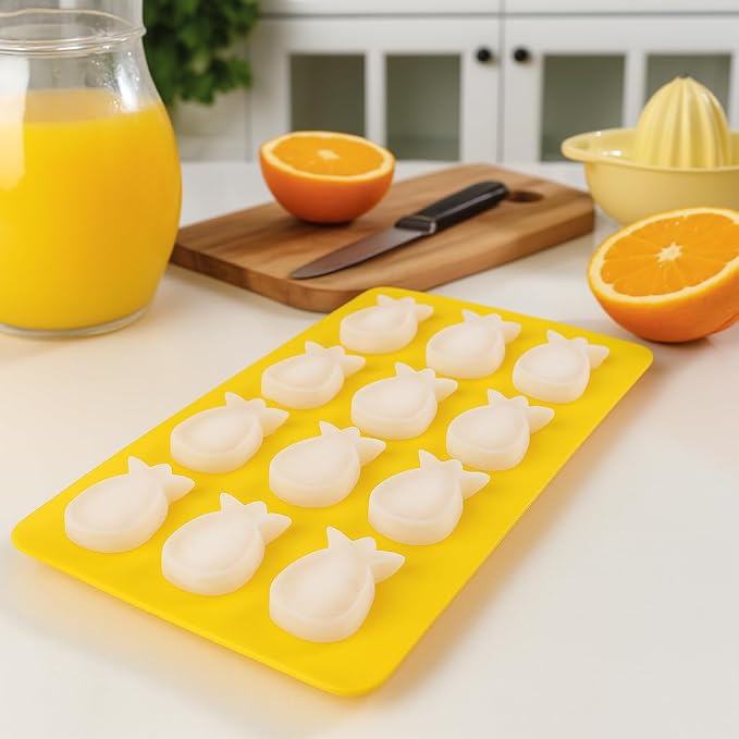 HIC Kitchen Silicone Pineapples Ice Cube Tray, Makes 12 Pineapples - Image 4