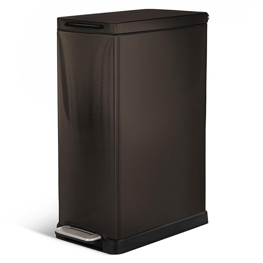 Home Zone Living 12 Gallon Slim Kitchen Trash Can by HomeZoneLiving