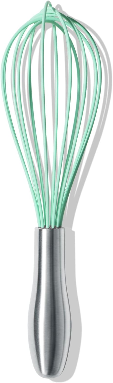 OYV 10-Inch Teal Silicone Whisk, Heat Resistant 480°F Kitchen Whisk by OYV