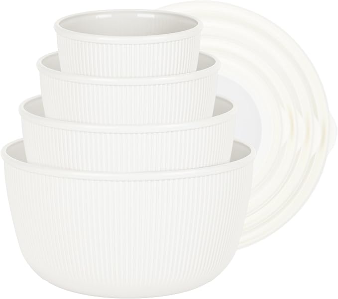BoxedHome Mixing Bowls with Lids Set, 4 Packs BPA-Free Plastic Prep Bowls - Image 9