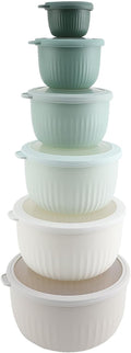 COOK WITH COLOR Prep Bowls with Lids- Wide and Deep Nesting Plastic Small by CookwithColor