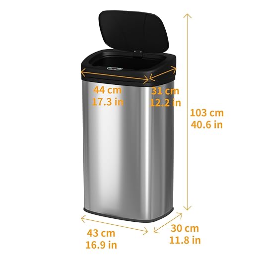 BestOffice 22 Gallons Automatic Sensor Large Kitchen Trash Can - Image 7