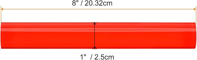 HARFINGTON Acrylic Clay Roller 8 Inch x 1 Inch Solid Non-Stick Plastic Round - Image 2
