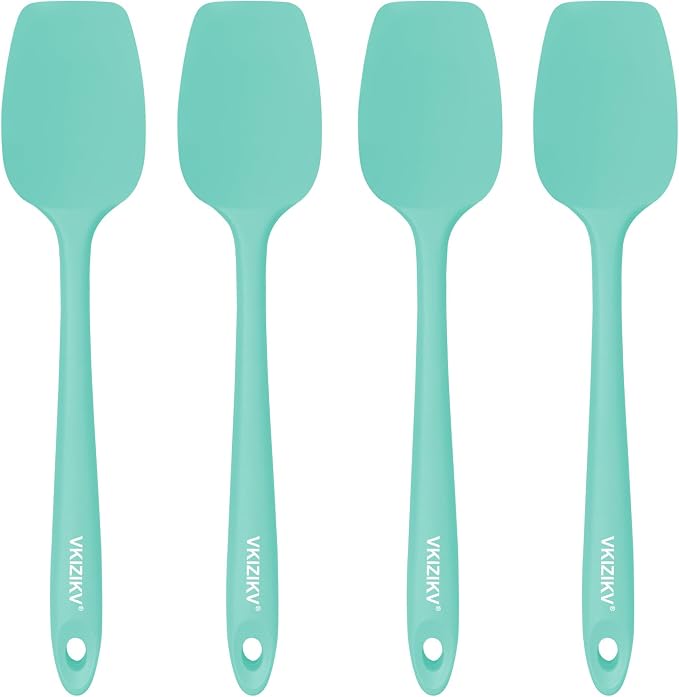 4 Pcs Silicone Spoon Spatula Set, 11.4 In, Food Grade Rubber Spatulas by Unknown