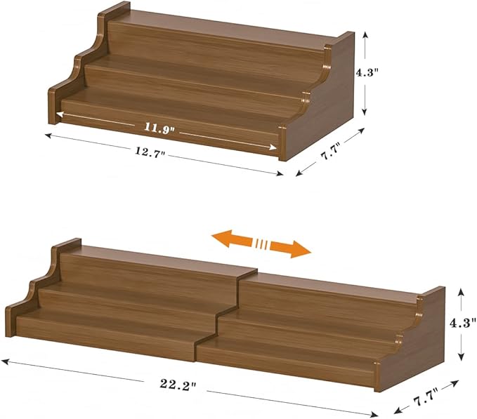 Bamboo Spice Rack Cabinet Organizer - Image 6