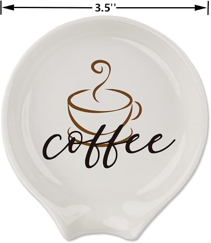 Coffee Spoon Rest, Engraved Cute Counter Spoon Holder Funny Farmhouse Home Bar - Image 2