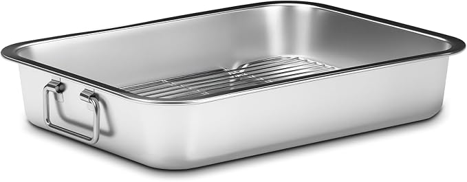 Stainless Steel Turkey Roasting Pan by Unknown