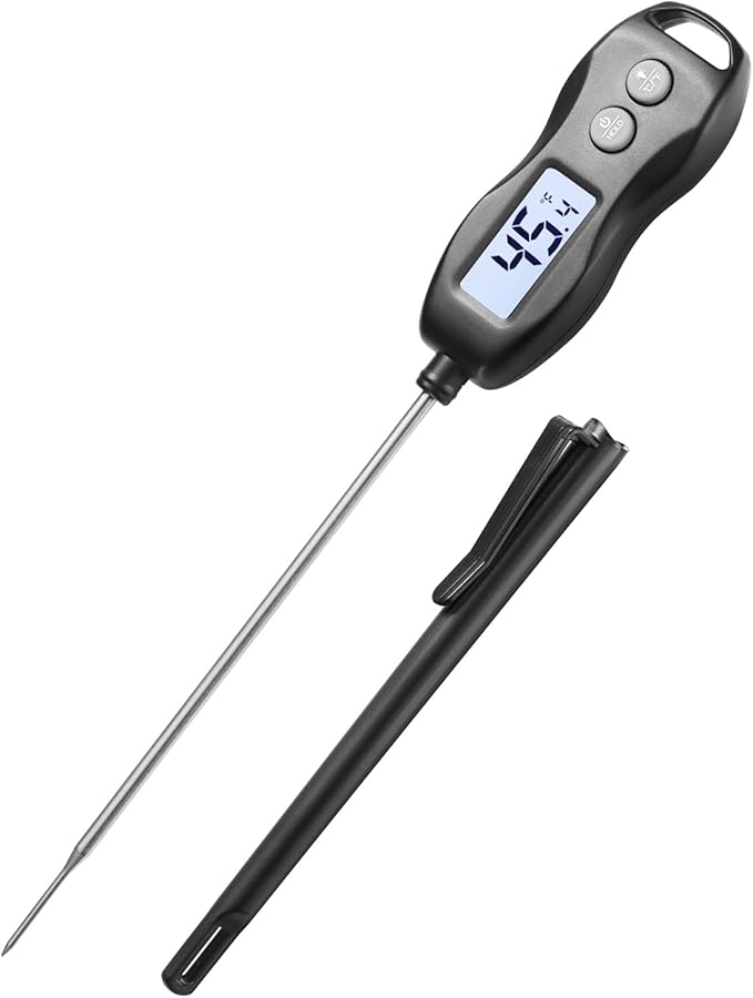 Meat Thermometer Digital with Backlight – Instant Read Food Thermometer by BravePilot