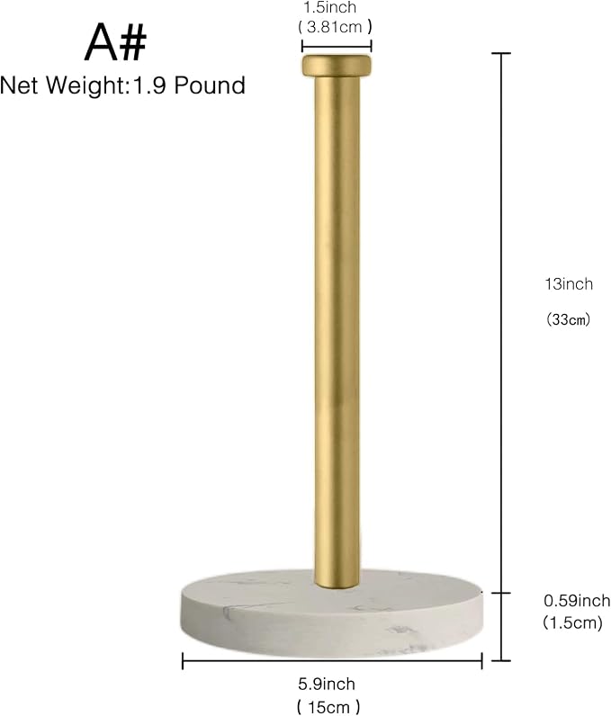 Paper Towel Holder Countertop, Standing Paper Towel Roll Holder - Image 2