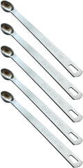 5PCS 1/8 Teaspoon Single Tiny Measuring Spoon, Small Individual Stainless Steel by BERYLER