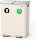 Lovewind Kitchen Trash Can, 2 x 8 Gallon Stainless Steel Trash and Recycle Bin by LOVEWIND