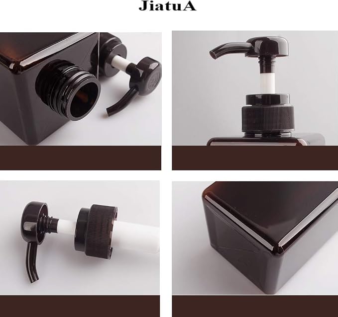 Pump Bottle, Refillable Plastic Empty Lotion Soap Dispenser Liquid Container - Image 5
