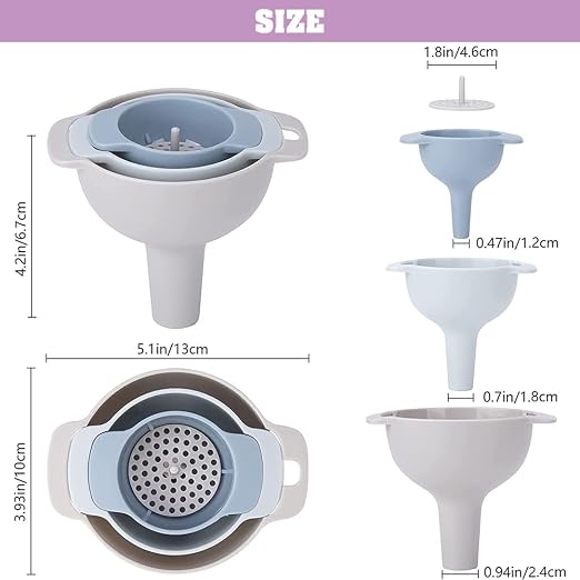 4 in 1 Funnels for Kitchen Use Filling Bottles - Image 2