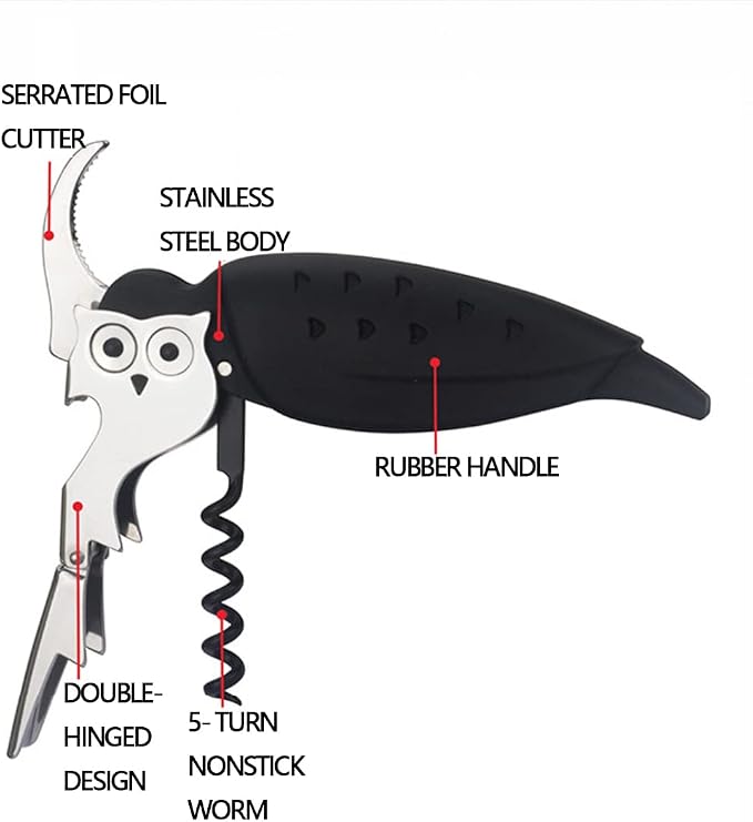 Unique Eagle Corkscrew, Professional Waiters Corkscrew Wine Key Bottle Opener - Image 4