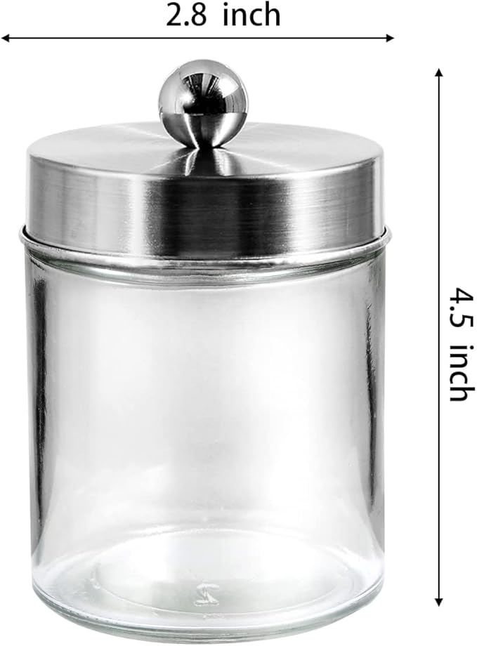 3PC Apothecary Jar Canisters Bathroom Vanity Organizer - Image 4