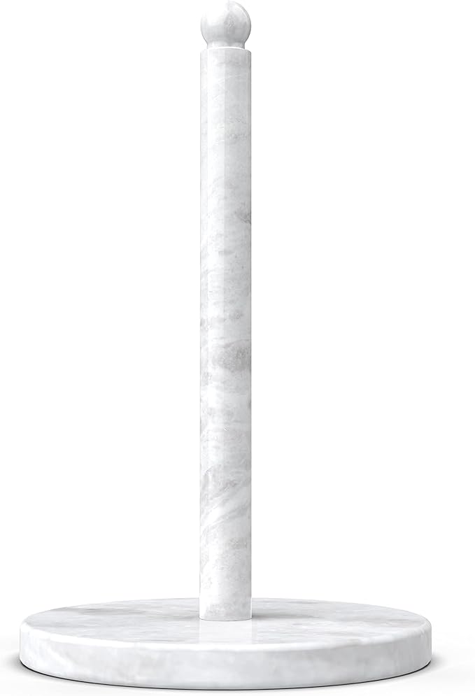 Koville African Natural Marble Paper Towel Holder Countertop, Genuine Stone by Koville