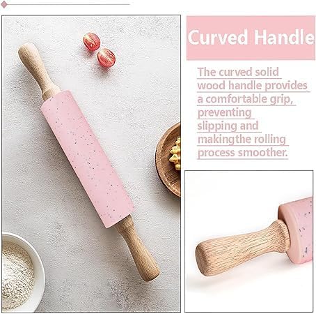 Silicone Rolling Pin for Baking, 15Inch Pastry Dough Roller - Image 2