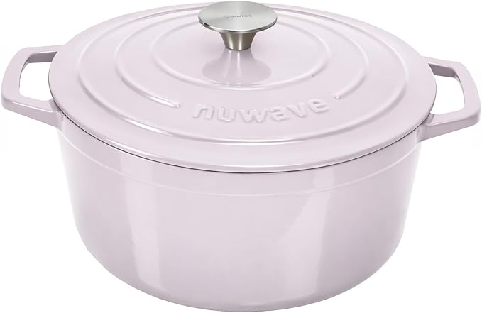 Nuwave 6QT Healthy Enameled Cast Iron Dutch Oven Pot by NuWave