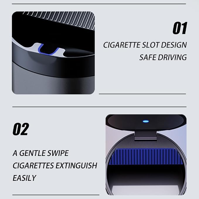 Ashtray with Lid, Smokeless Ashtray - Image 4