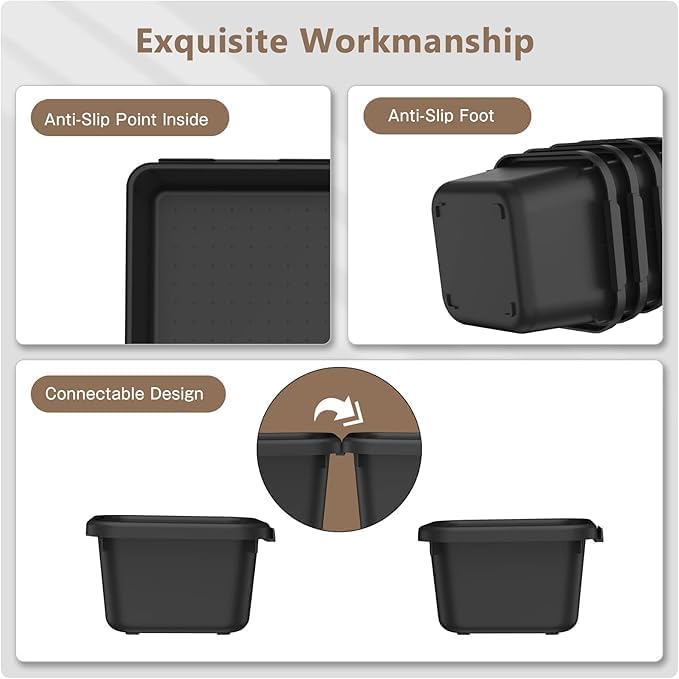 A-LuGei【XX-Large Size【5 Pcs】 Tool Box Organizer Tray Divider【Single Size】 Black - Image 5