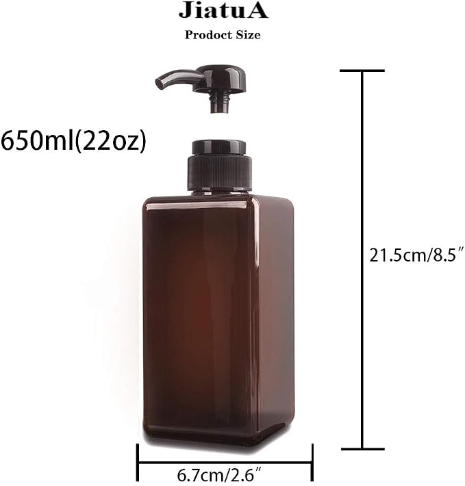 Pump Bottle, Refillable Plastic Empty Lotion Soap Dispenser Liquid Container - Image 6