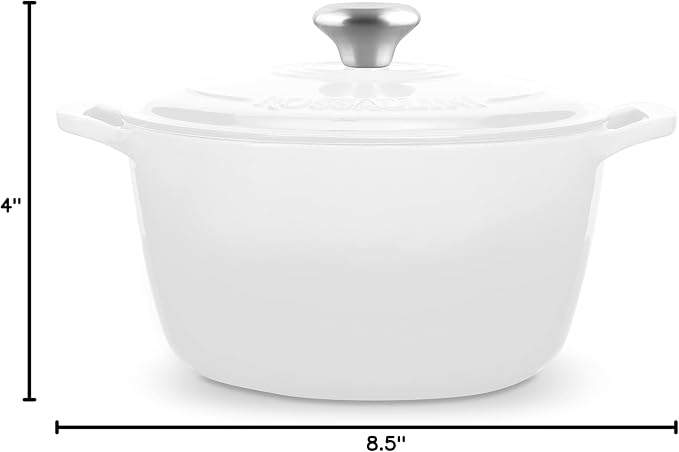 ROSSALLINI Signature Enameled Cast Iron Dutch Oven, Non-Stick Serving Pot - Image 10