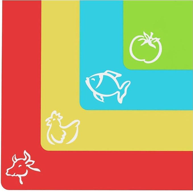 Cooler Kitchen 4 Piece Flexible Plastic Cutting Boards by CoolerKitchen
