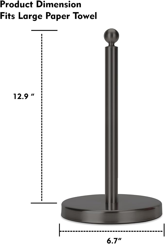 Kalitro Paper Towel Holder Countertop, Standing Paper Towel Roll Holder - Image 4