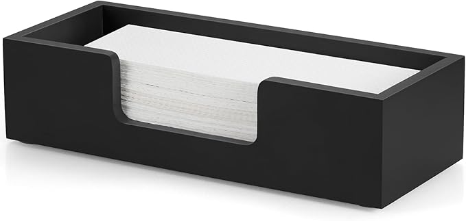 Paper Towel Dispenser Countertop, Wood Bathroom Paper Towel Holder, Countertop by Bivvclaz