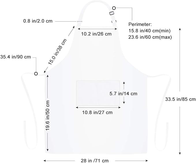 Jubatus 2 Pack Bib Aprons with 2 Pockets Cooking Chef Kitchen Apron - Image 7