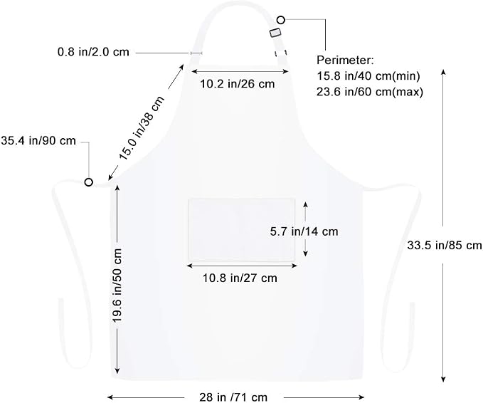 Jubatus 4 Pack 100% Cotton Aprons - Image 7