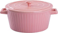 WHJY Pink Ceramic Casserole Dish by WHJY