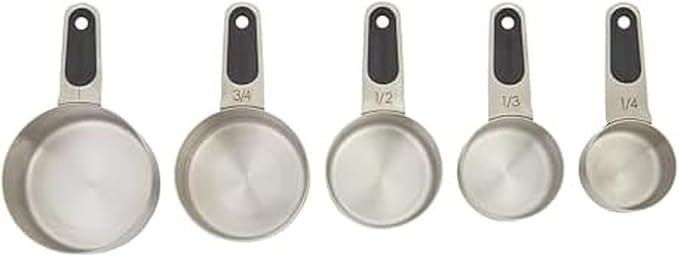 Farberware Professional Set of 5 Stainless Steel Measuring Cups, Precision and by Farberware